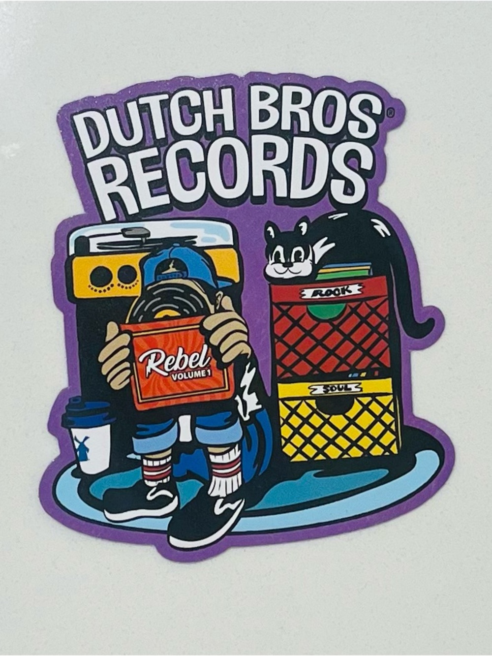 Dutch Bros Records Sticker